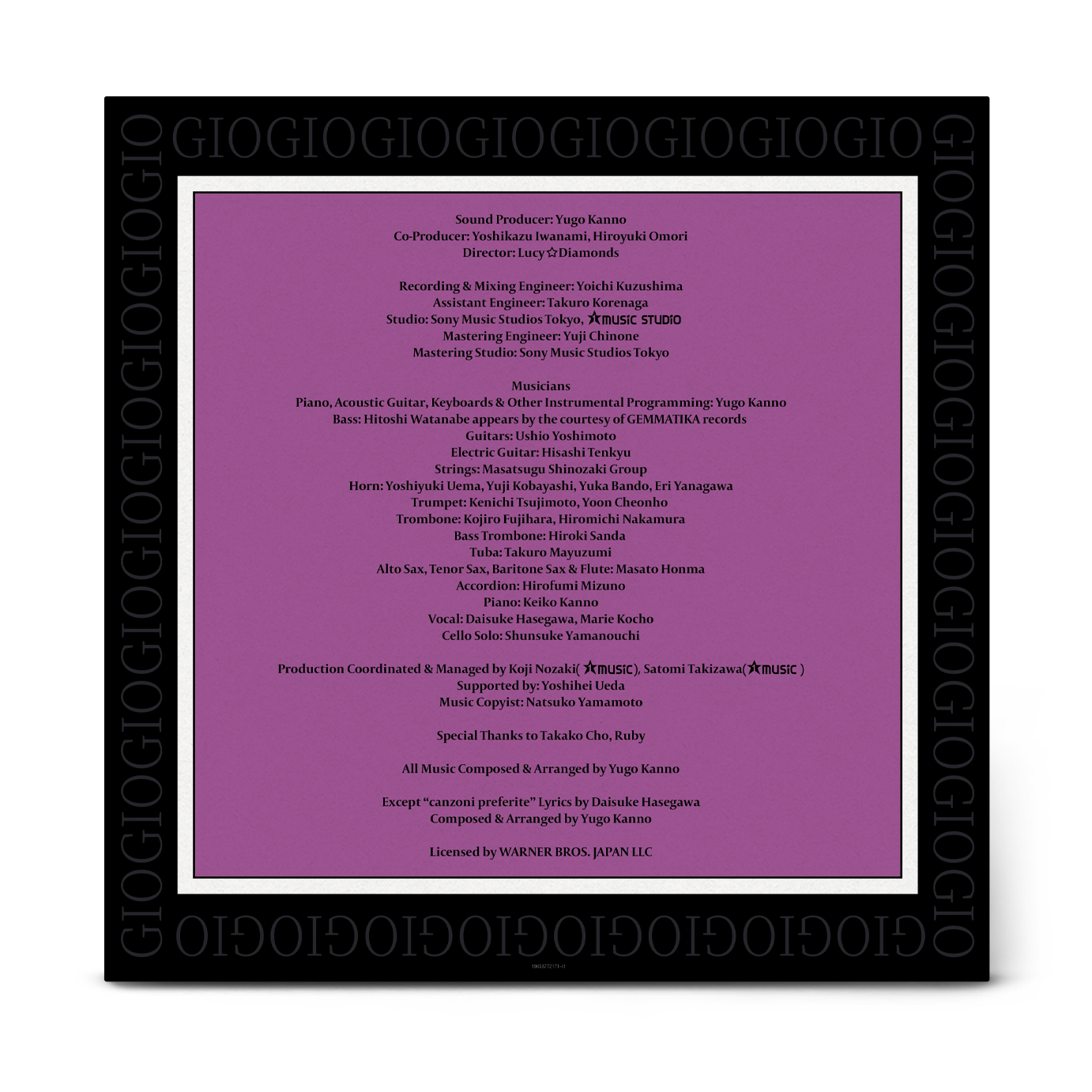 JoJo's Bizarre Adventure: Golden Wind (Original Motion Picture Soundtrack) - 2X LP